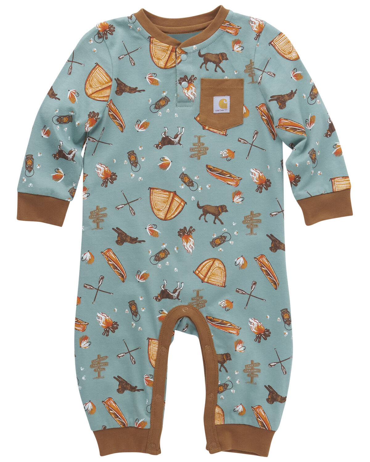 Boys' Carhartt Infant Camping Print Long Sleeve Onesie