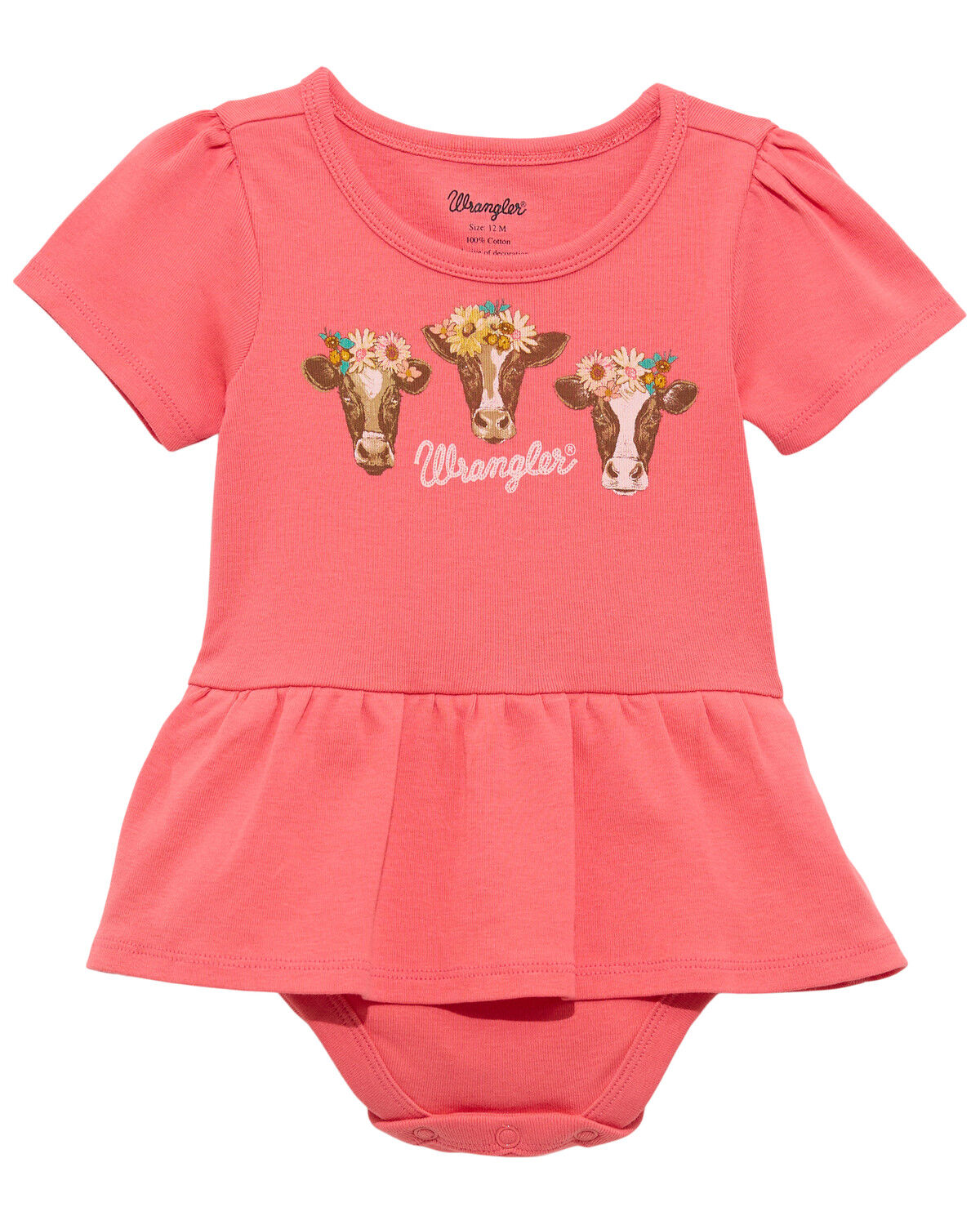Girls' Wrangler Infant Cow Short Sleeve Onesie