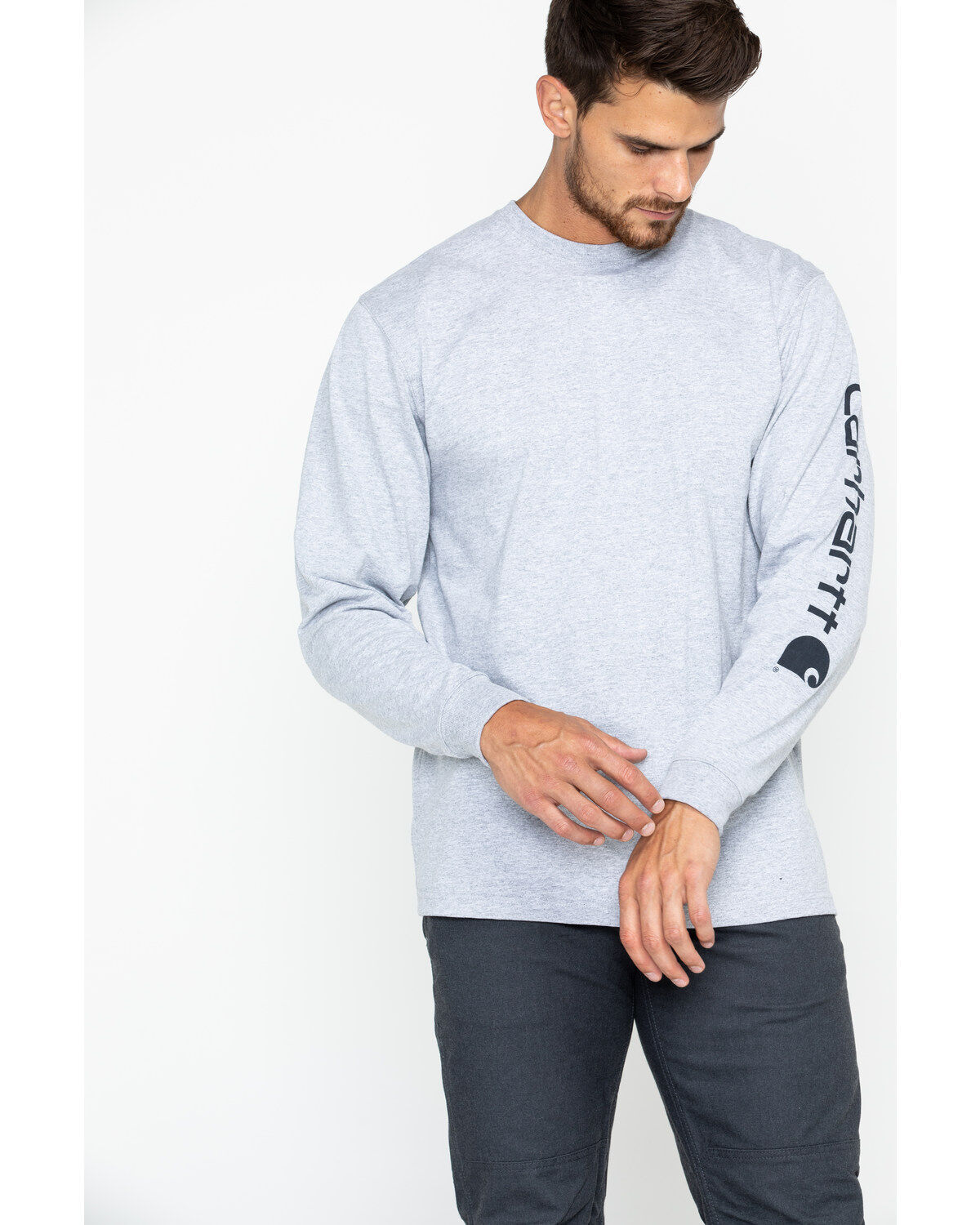 Men's Carhartt Loose Fit Heavyweight Long Sleeve Logo Graphic Work T-S