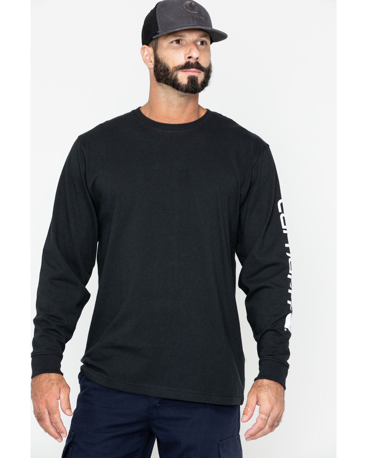 Men's Carhartt Loose Fit Heavyweight Long Sleeve Logo Graphic Work T-S