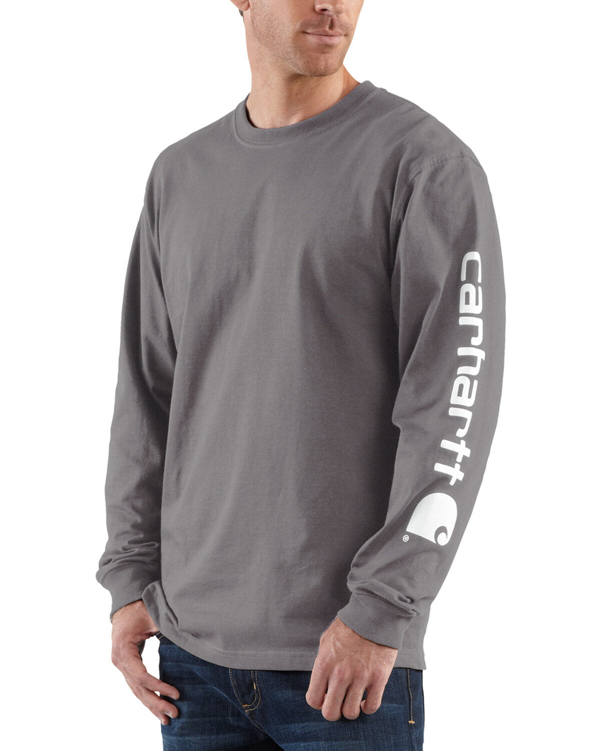 Men's Carhartt Loose Fit Heavyweight Long Sleeve Logo Graphic Work T-S