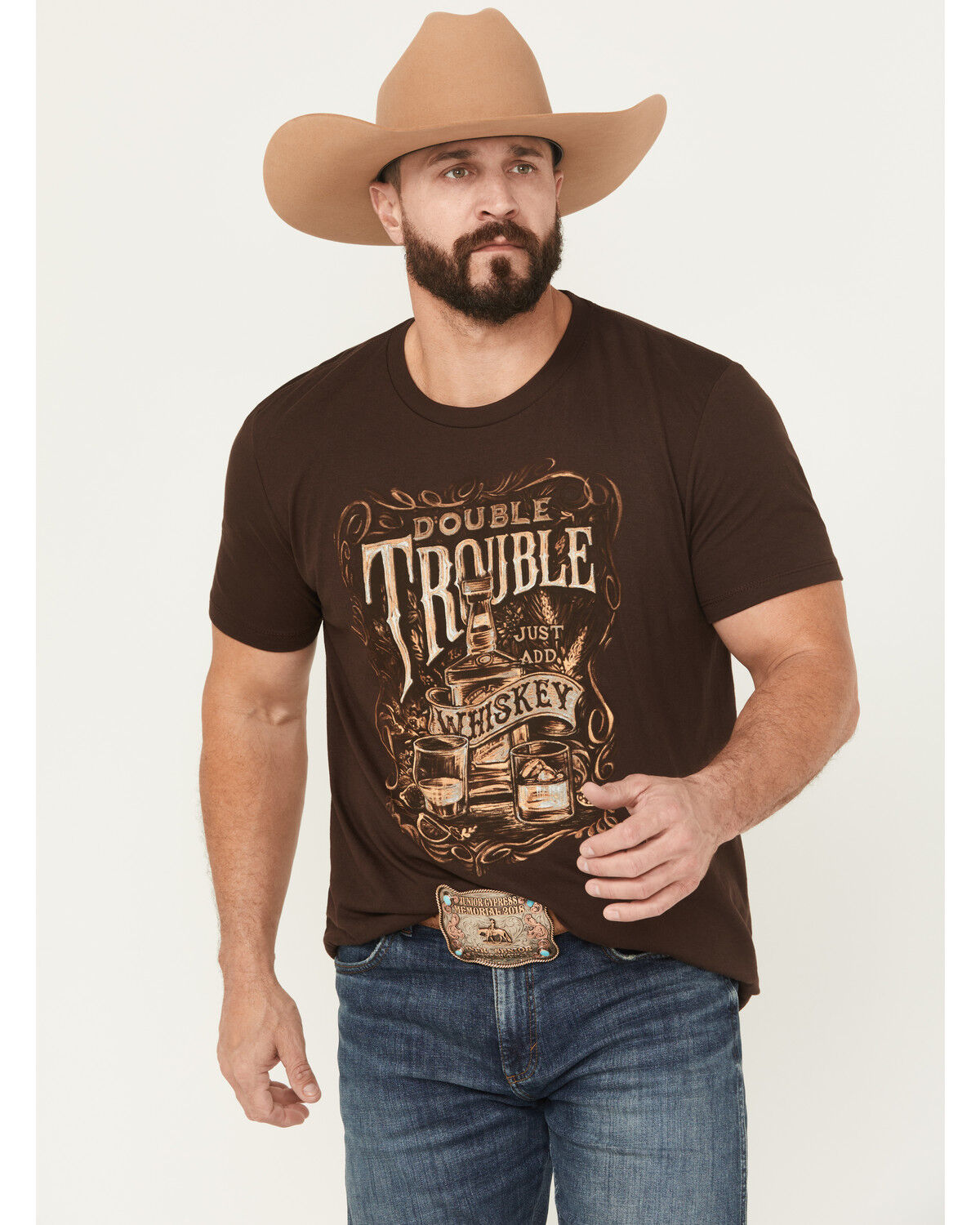 Men's Cody James Double Trouble Whiskey Short Sleeve Graphic T-Shirt