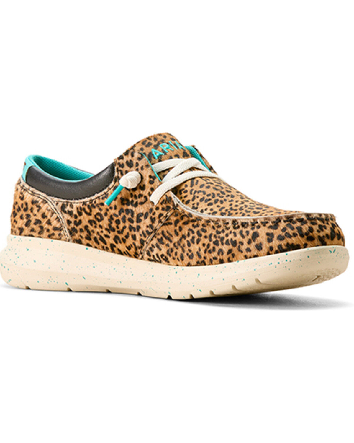 Women's Ariat Cheetah Print Hilo Casual Shoes - Moc Toe