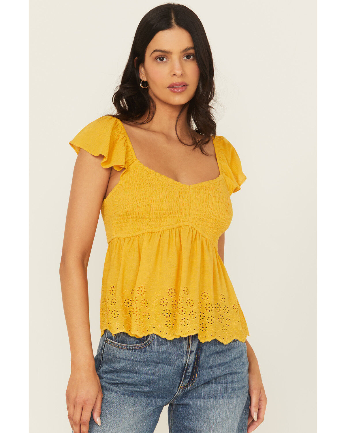 Women's Cleo + Wolf Elizabeth Peplum Top