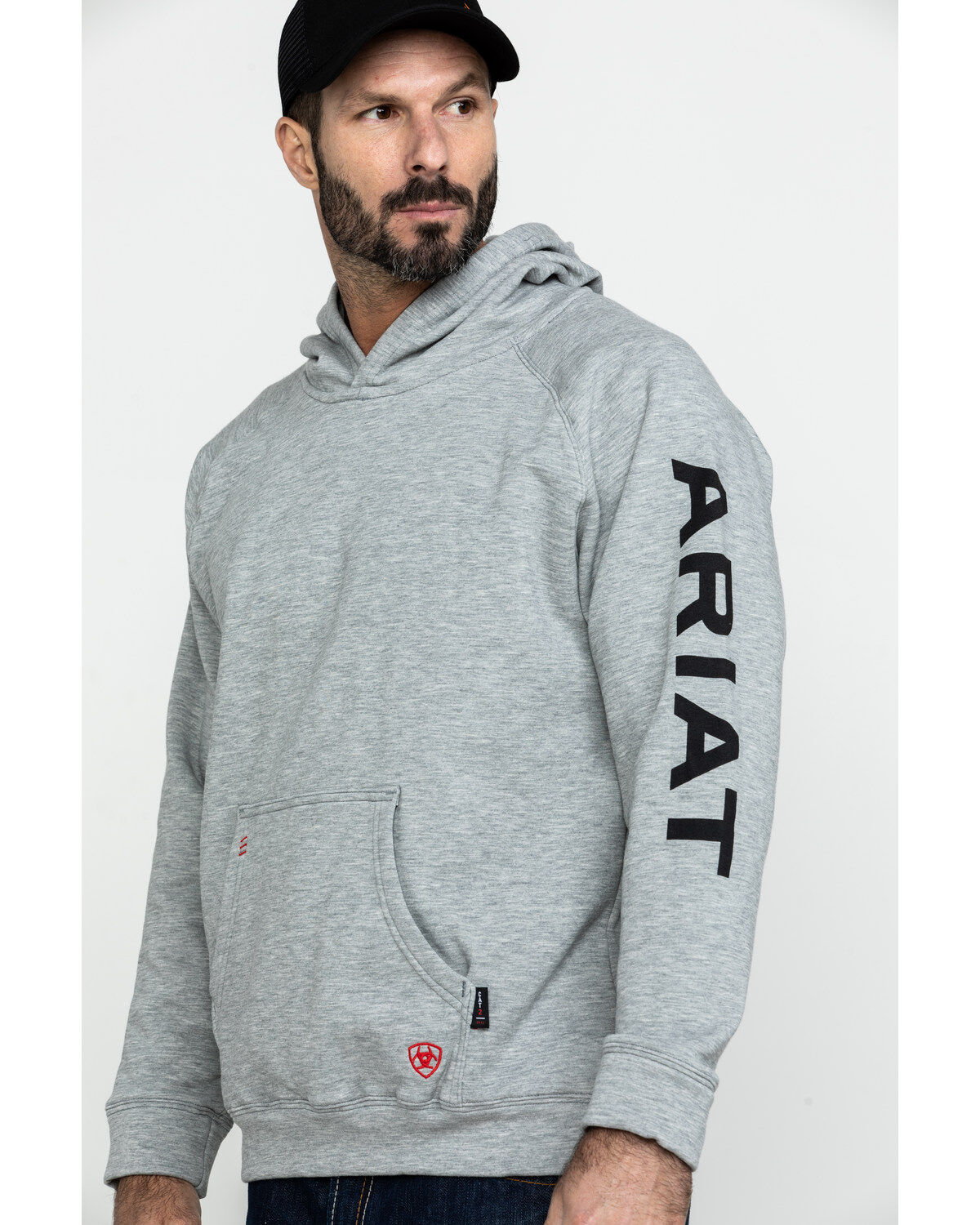 Men's Ariat FR Primo Fleece Logo Hooded Work Sweatshirt