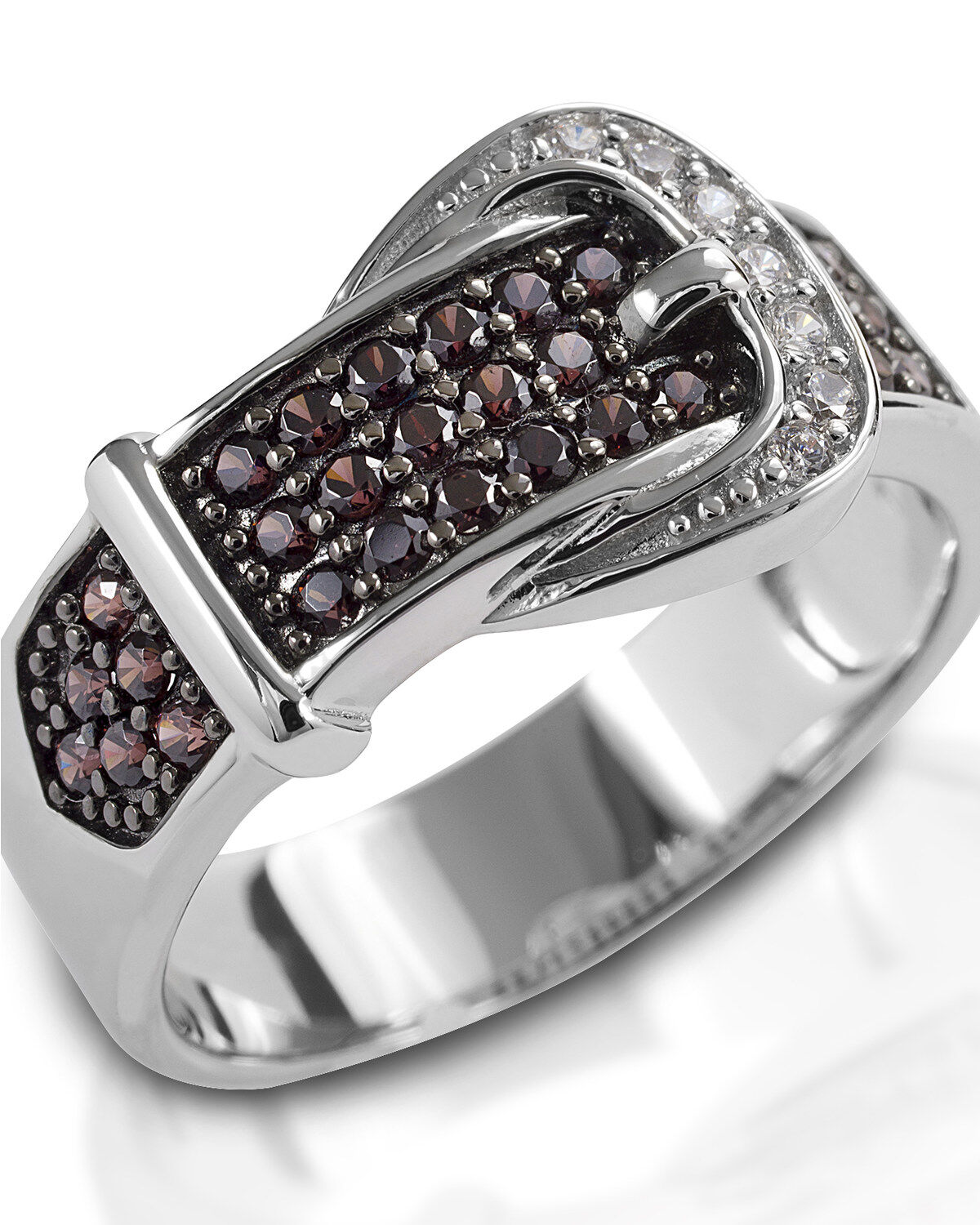 Women's Kelly Herd Cognac Buckle Ring