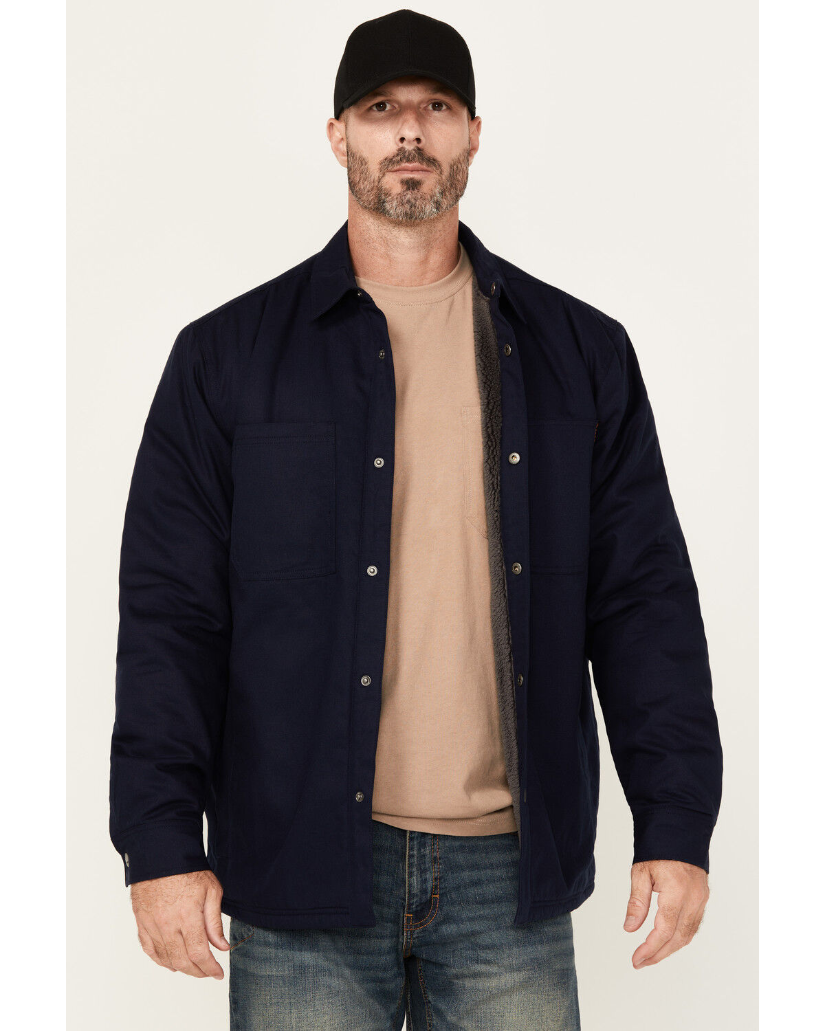 Men's Hawx Oakdale Sherpa Lined Waxed Shirt Jacket