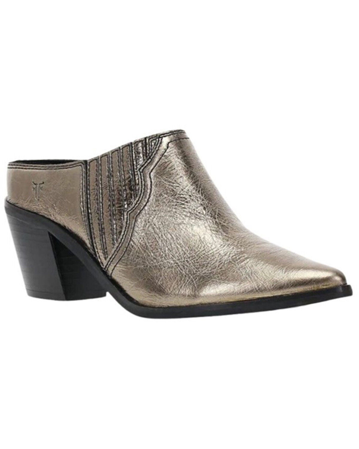 Women's Frye Sara Metallic Western Mules - Round Toe