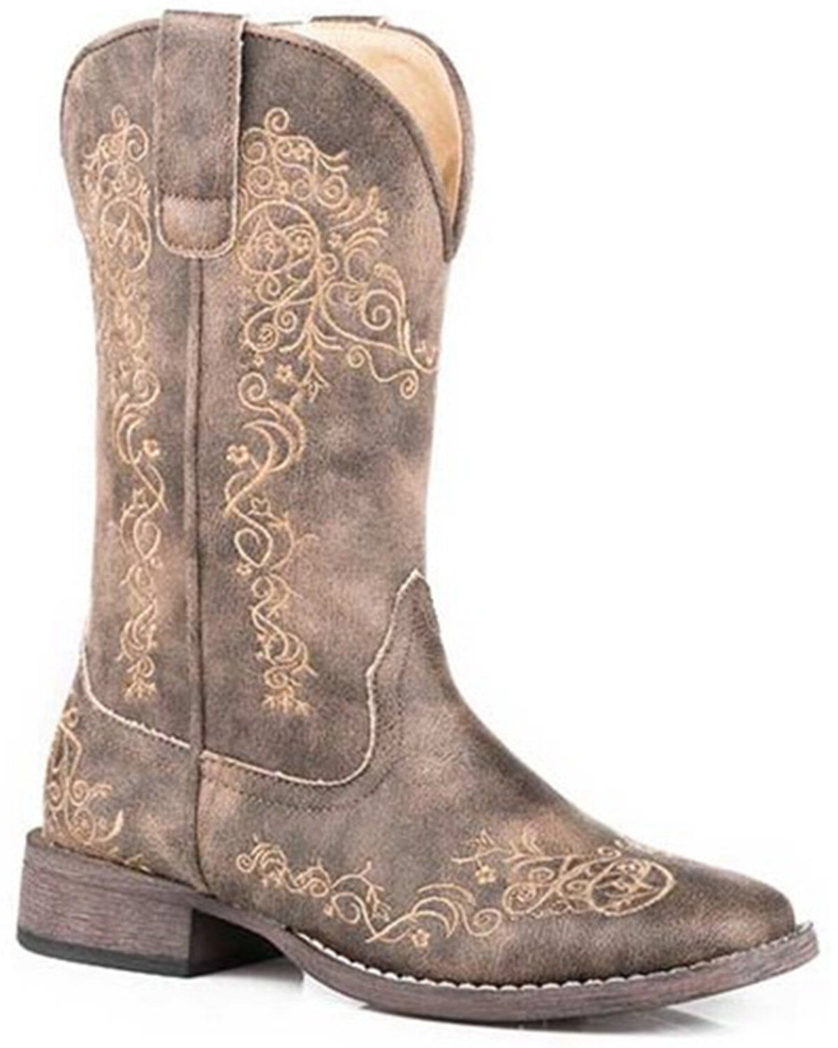 Women's Roper Riley Scroll Vintage Faux Performance Western Boots - Sq
