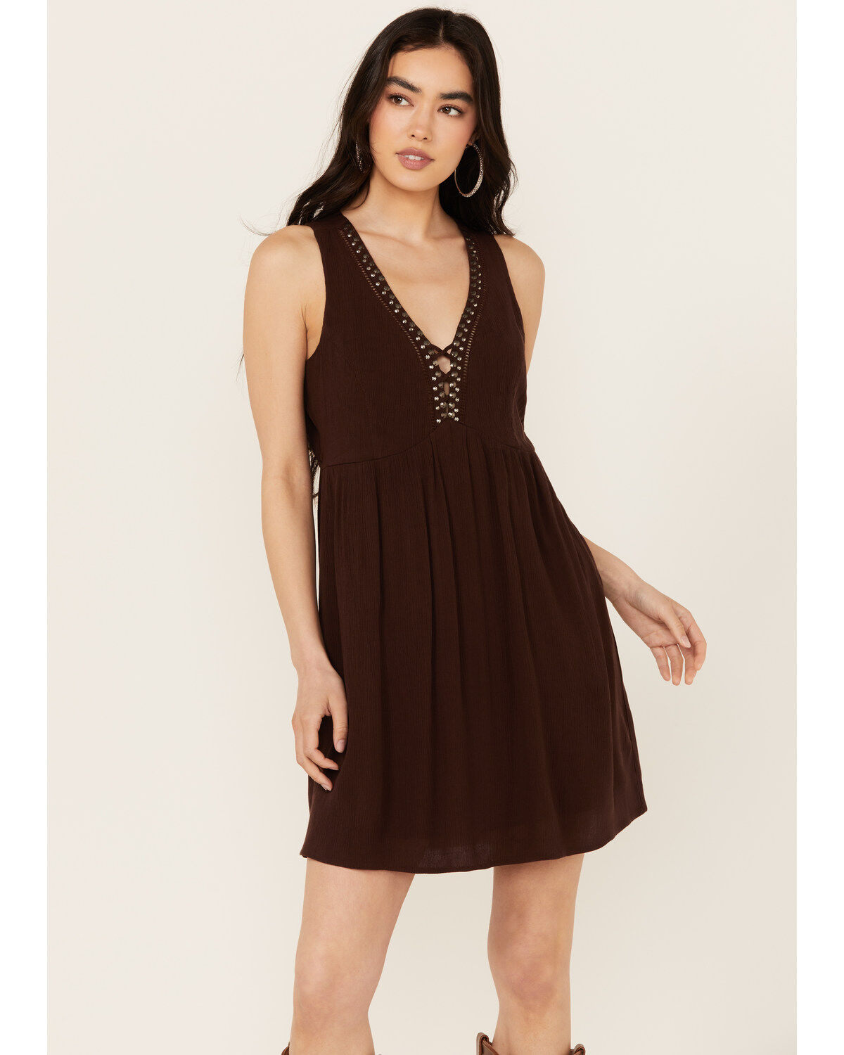 Women's Idyllwind Winfrey Criss Cross Front Embellished Mini Dress