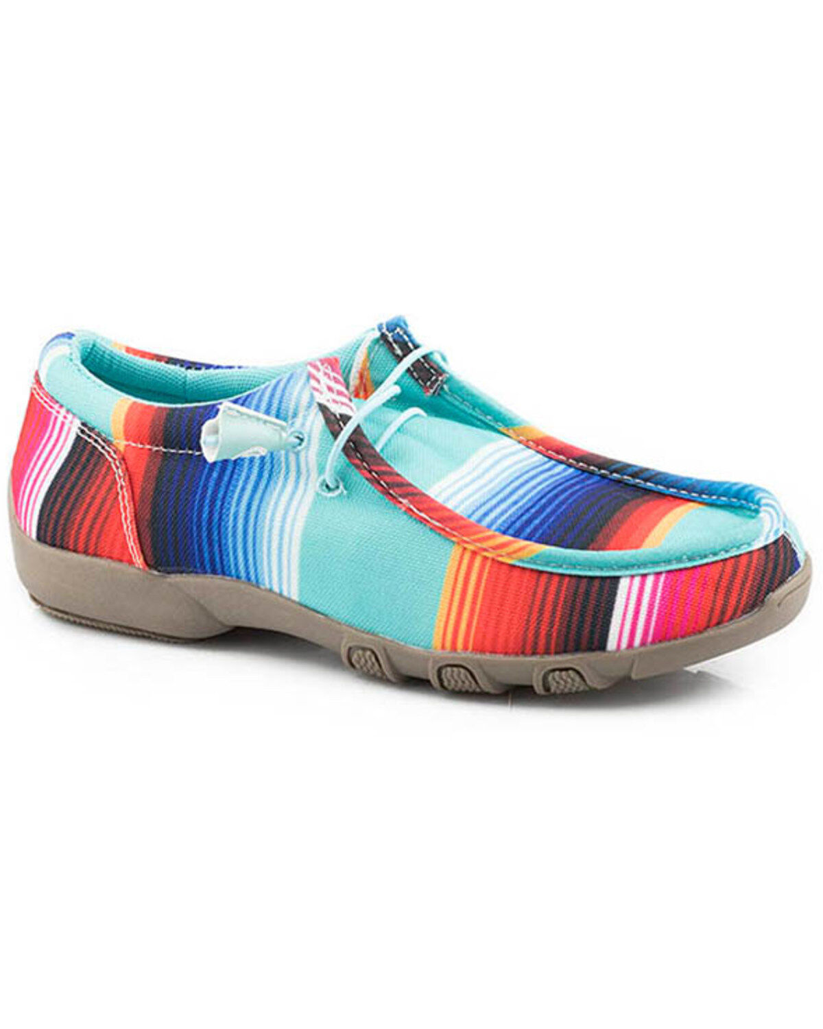 Women's Roper Chillin' Serape Striped Print Casual Shoes - Moc Toe