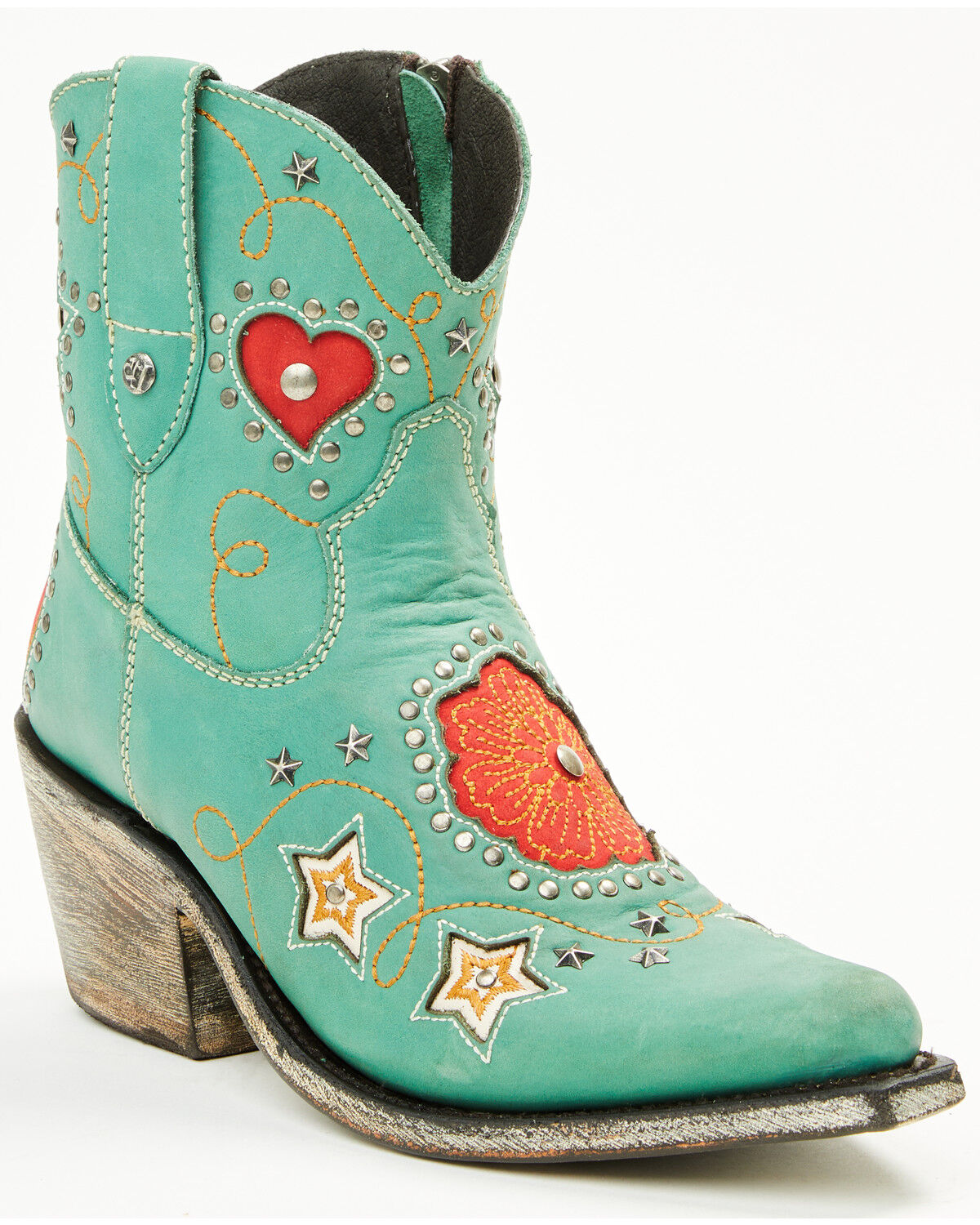 Women's Liberty Black Vegas Turquesa Booties - Snip Toe