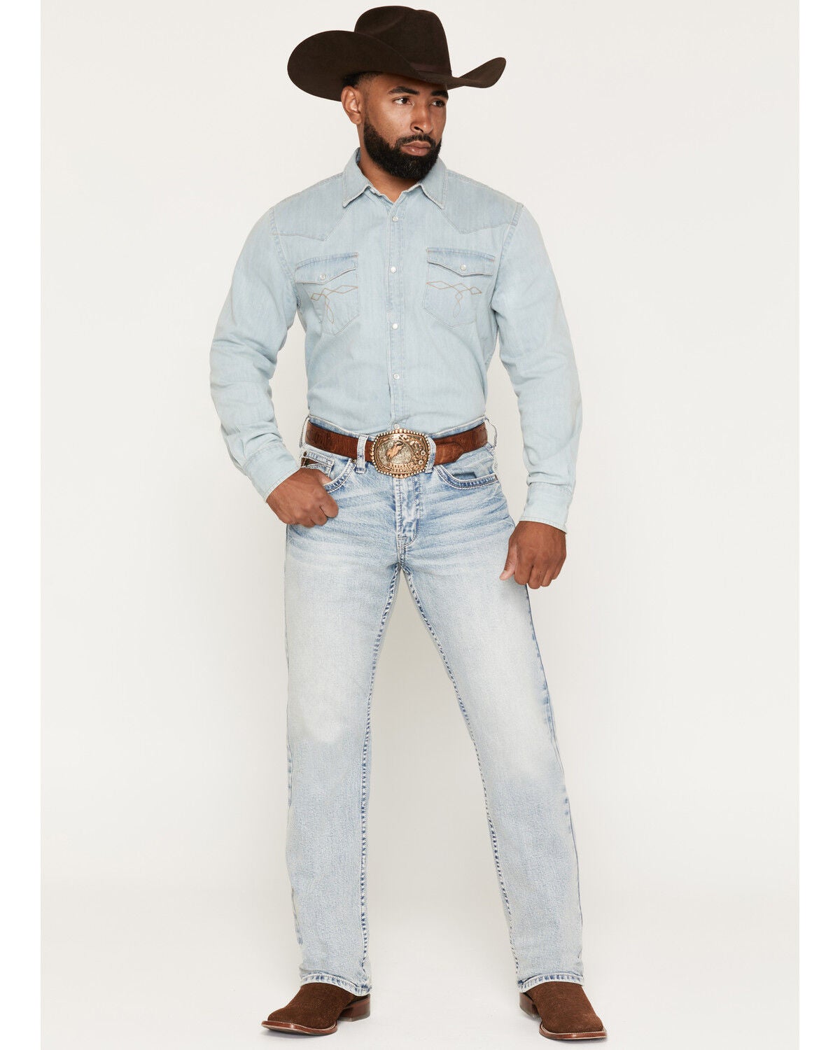 Men's Cody James Austin Wash Yukon Relaxed Straight Stretch Denim Jean