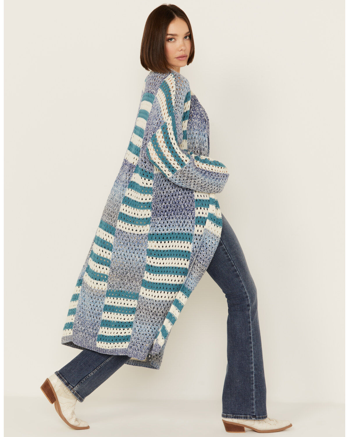 Women's Revel Striped Duster Cardigan