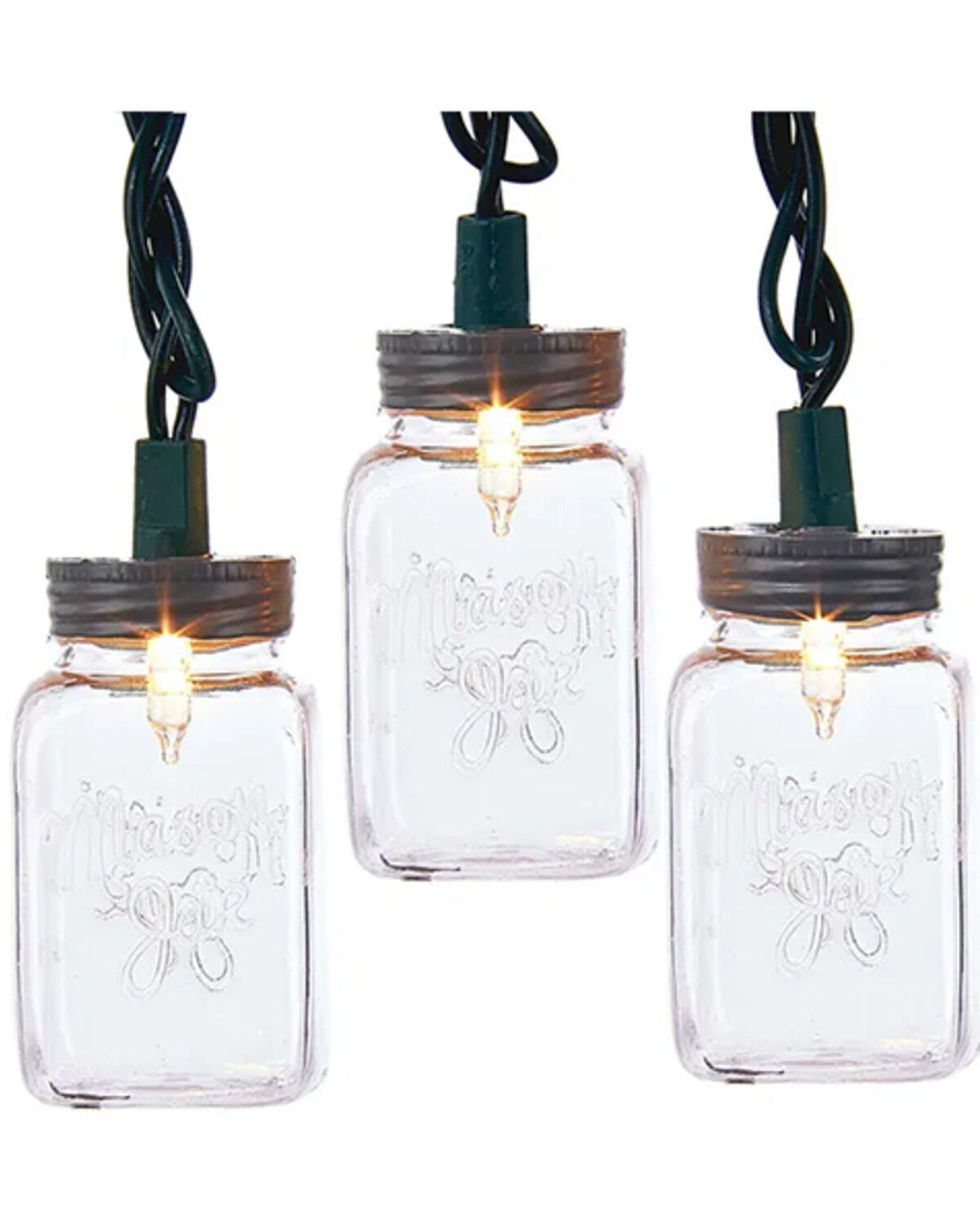 Kurt Adler Mason Jar String Light Set