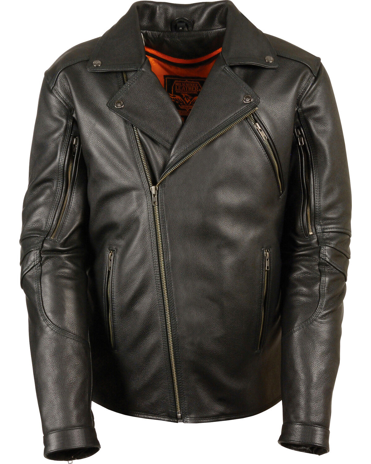 Men's Milwaukee Leather Triple Stitch Extra Long Biker Jacket - 5X