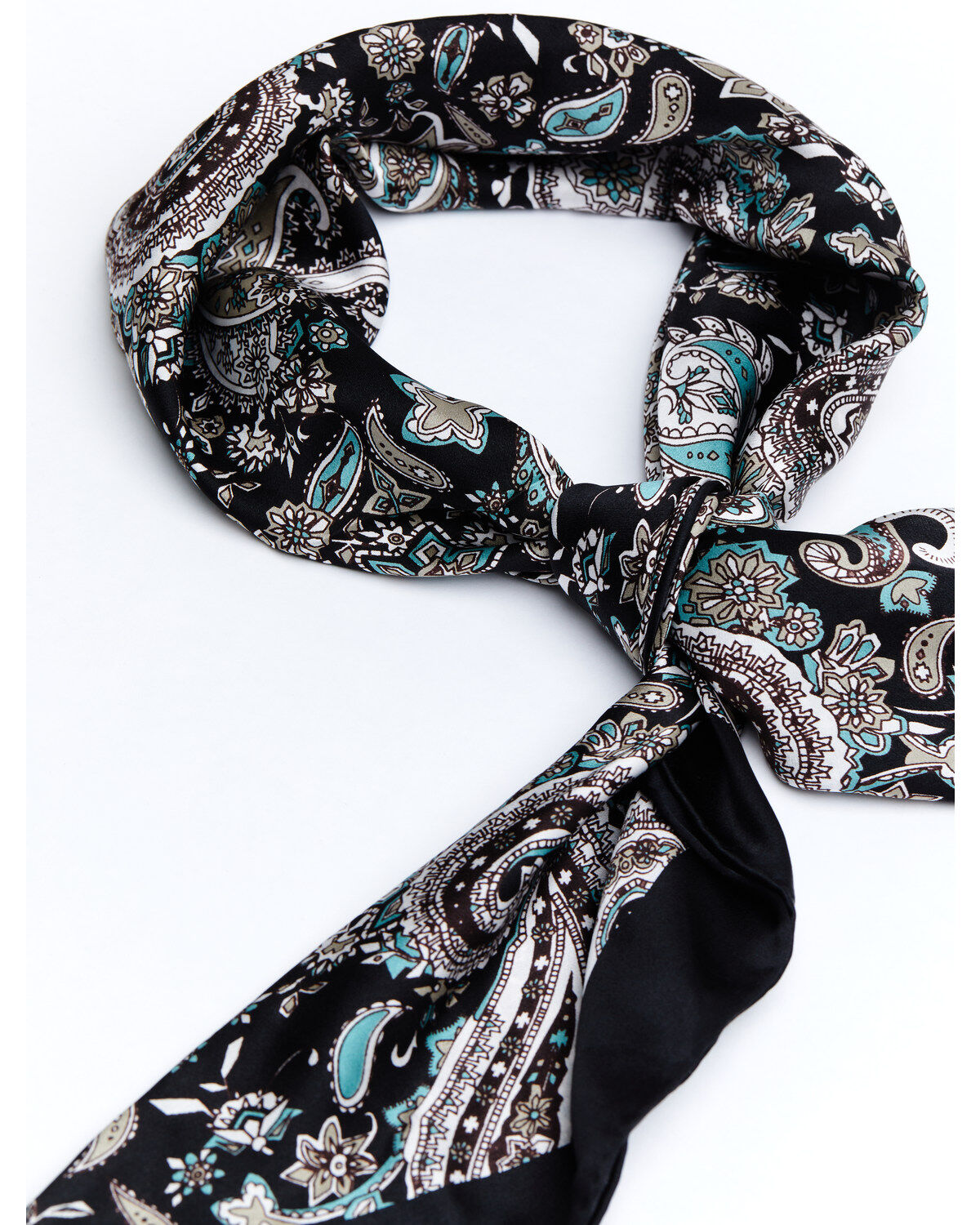 Men's Cody James Silk Navy Paisley Wild Rag Scarf