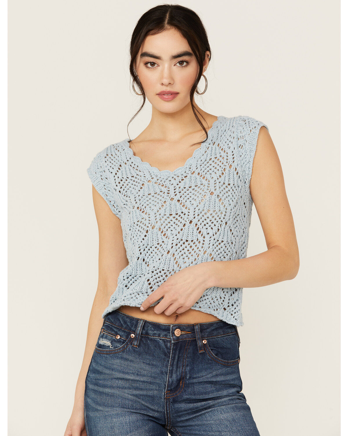 Women's Revel Sleeveless Crochet Tank Top