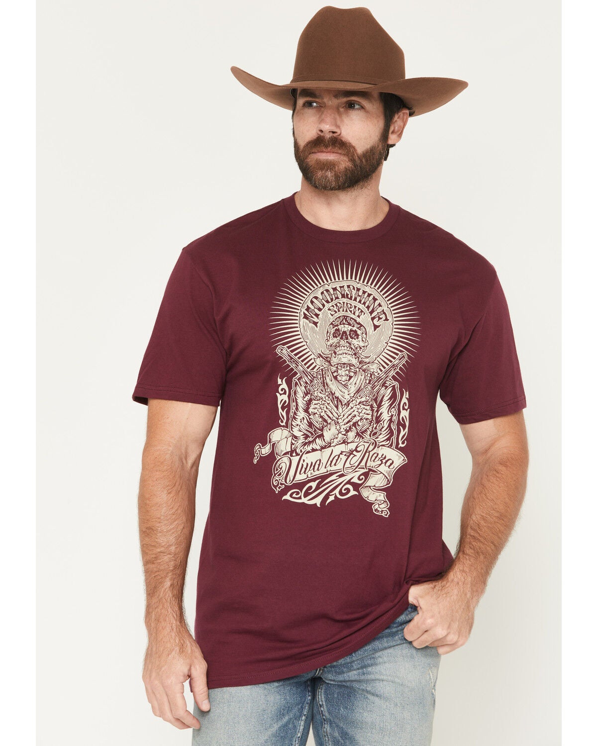 Men's Moonshine Spirit Viva La Raza Short Sleeve Graphic T-Shirt