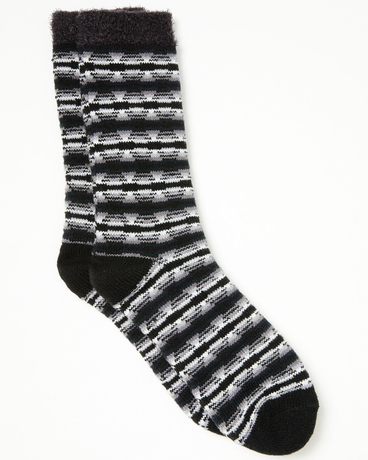 Men's Cody James Onyx Southwestern Print Cozy Crew Socks