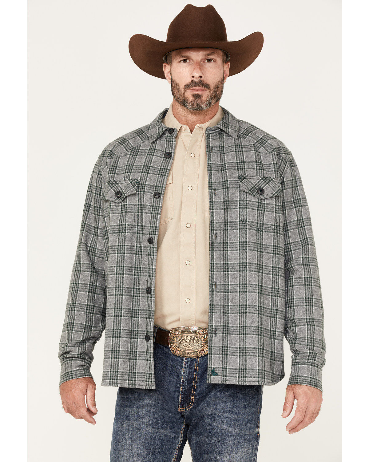 Men's Cody James Polar Bonded Plaid Button Down Flannel
