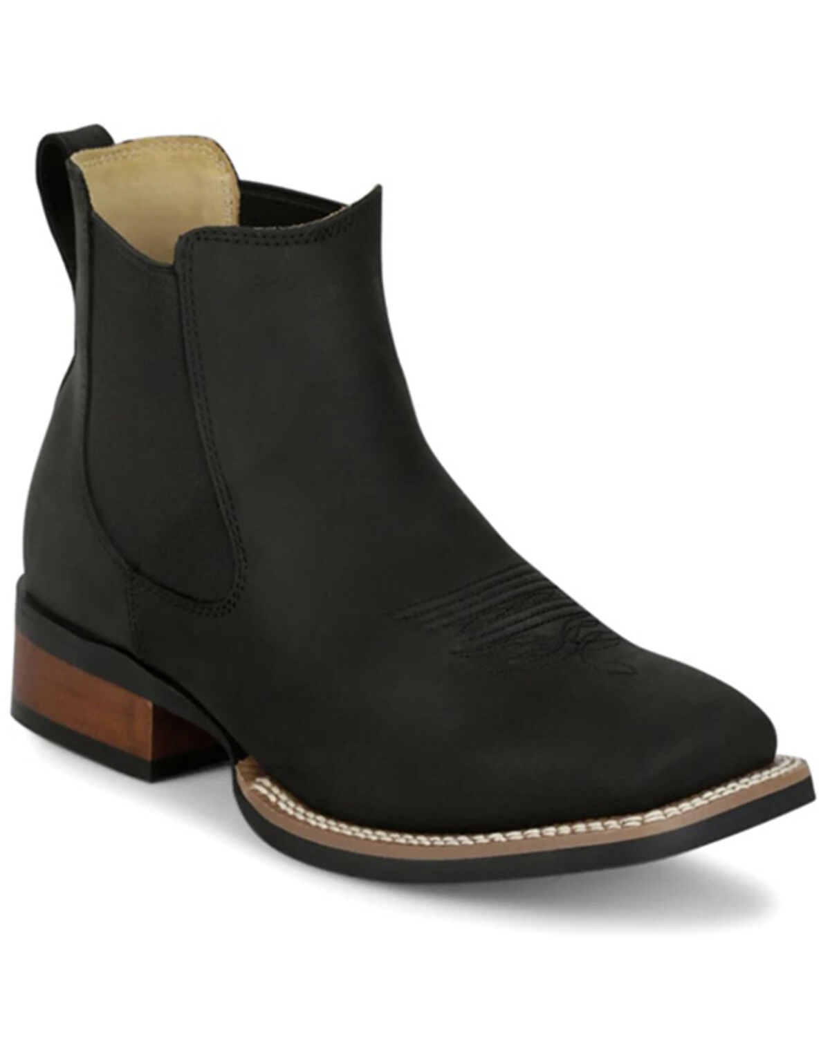 Men's Justin 6" Crazy Buck Chelsea Ankle Boots - Broad Square Toe