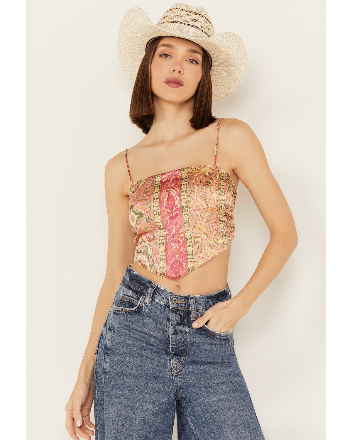 Women's By Together Floral Print Sleeveless Bandana Top