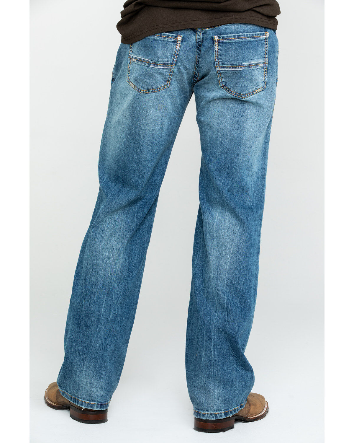 Men's Rock & Roll Denim Pistol Vintage Med Stretch Straight Jeans