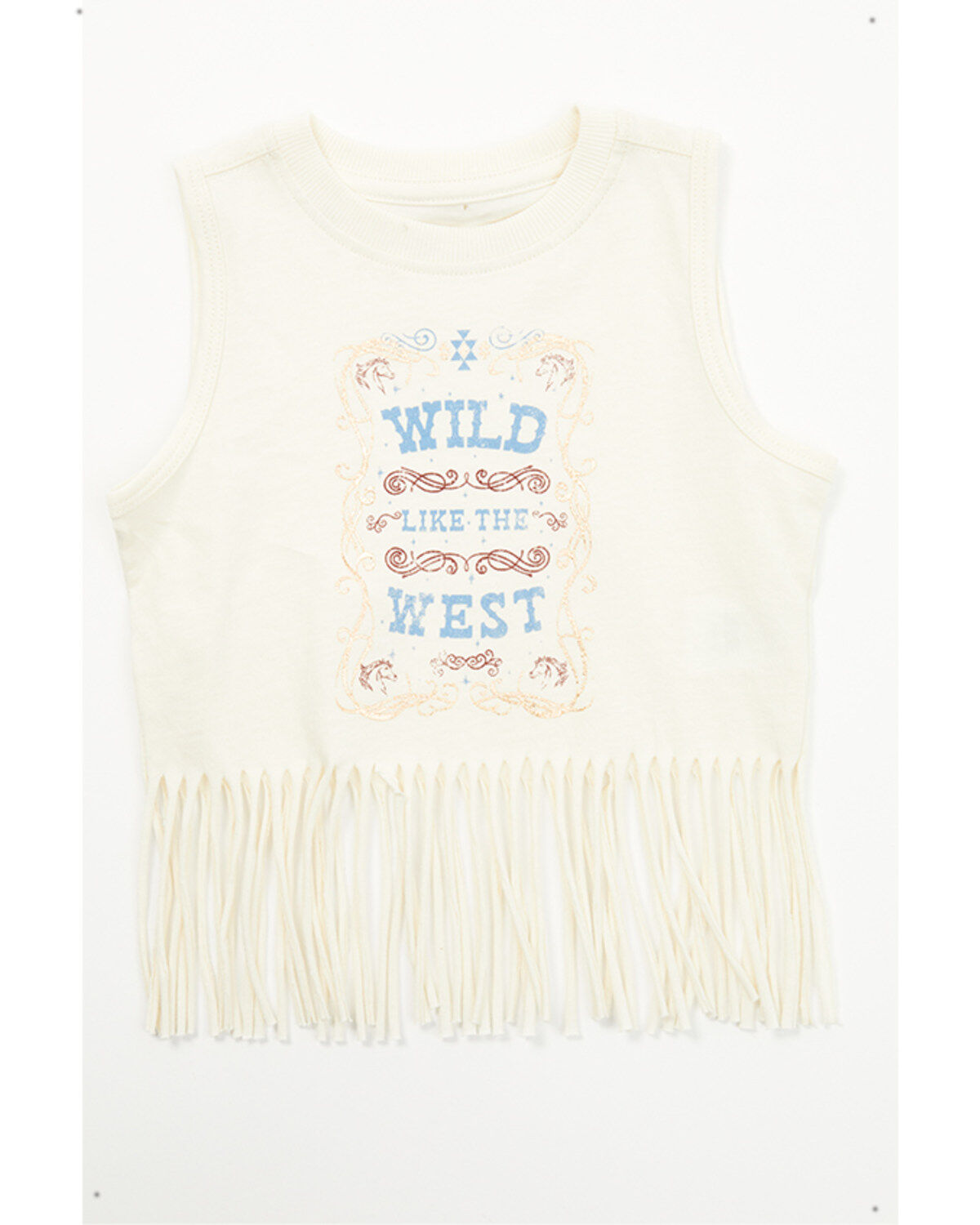 Girls' Shyanne Toddler Wild Like The West Fringe Graphic Tank Top