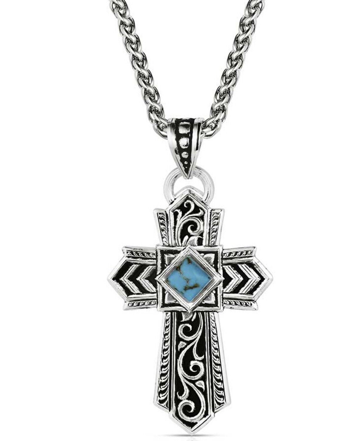 Men's Montana Silversmiths Trust And Faith Cross Necklace