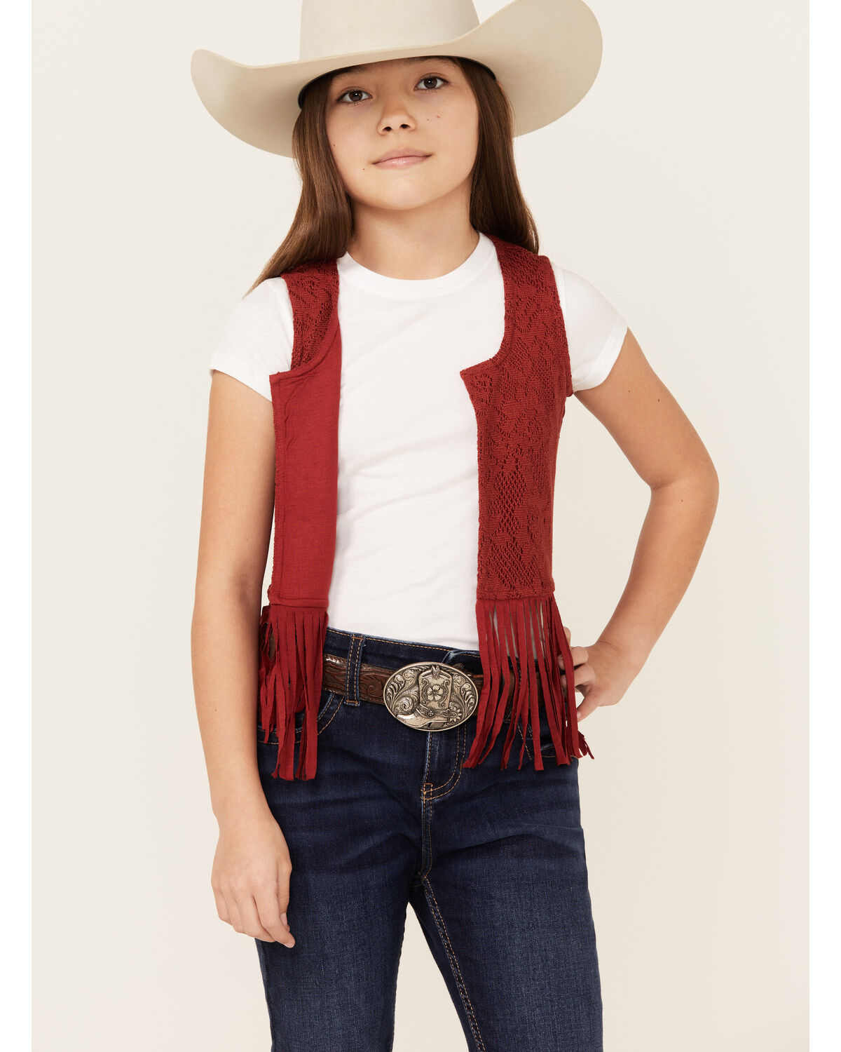 Girls' Shyanne Fringe Lace Vest