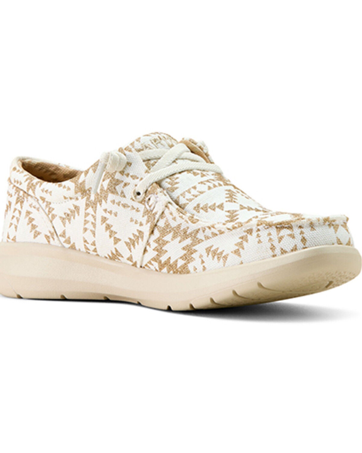 Women's Ariat Hilo Glitter Southwestern Print Casual Shoes - Moc Toe