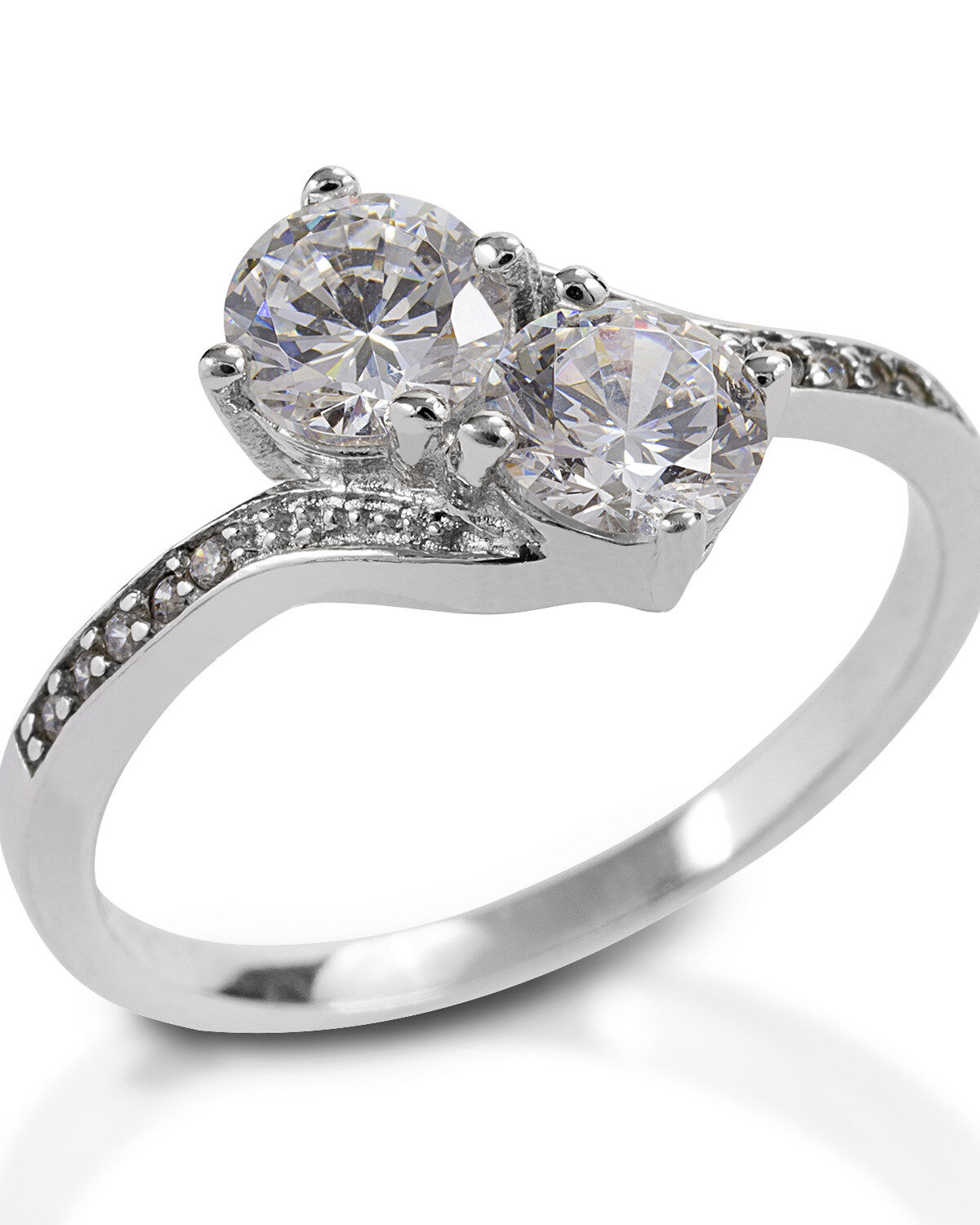 Women's Kelly Herd Two Stone Pave Band Ring