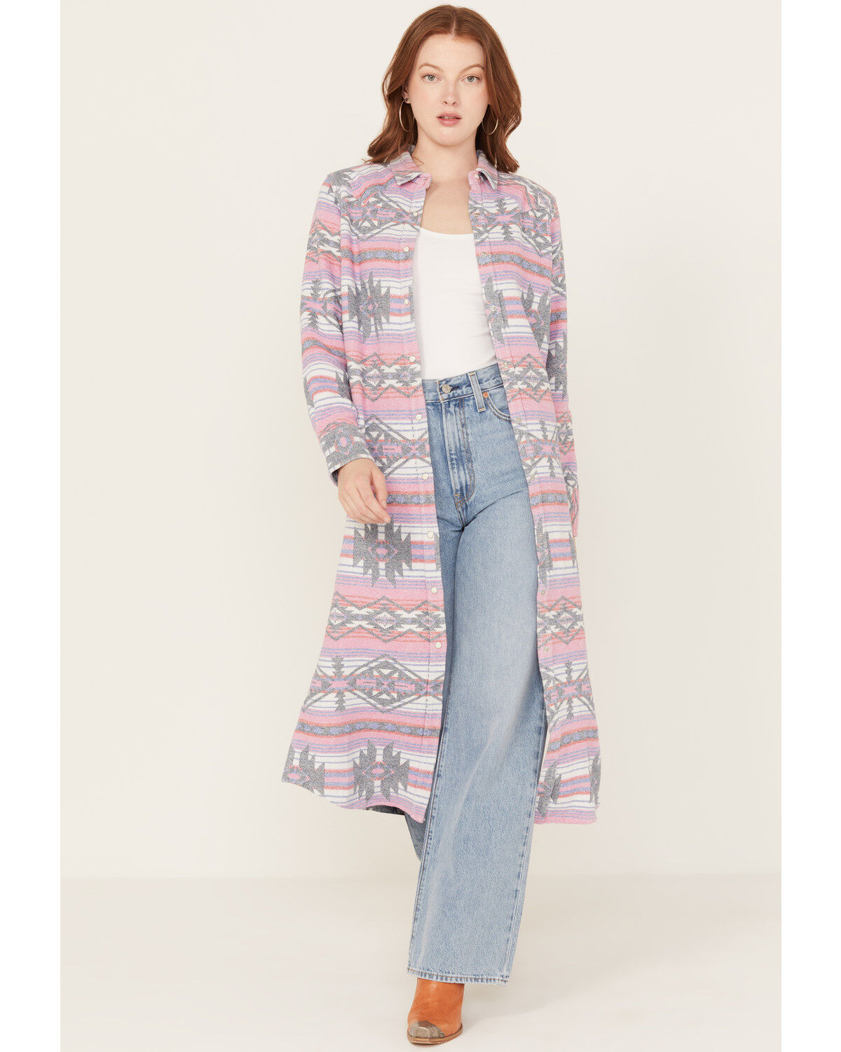 Women's Wrangler Retro Long Sleeve Snap Duster Shacket