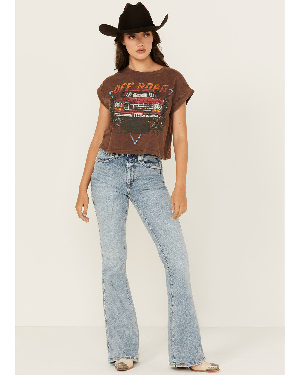 Women's Wrangler Retro Giovanni Light Wash High Rise Flare Stretch Den