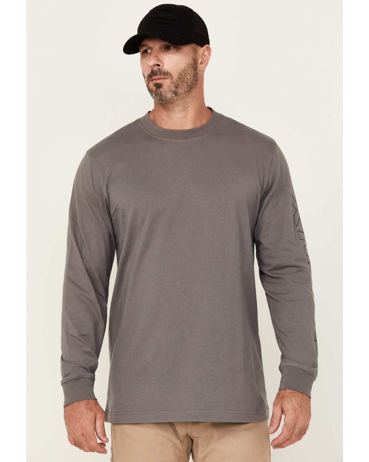 Men's Hawx Roughneck Long Sleeve Graphic Work T-Shirt