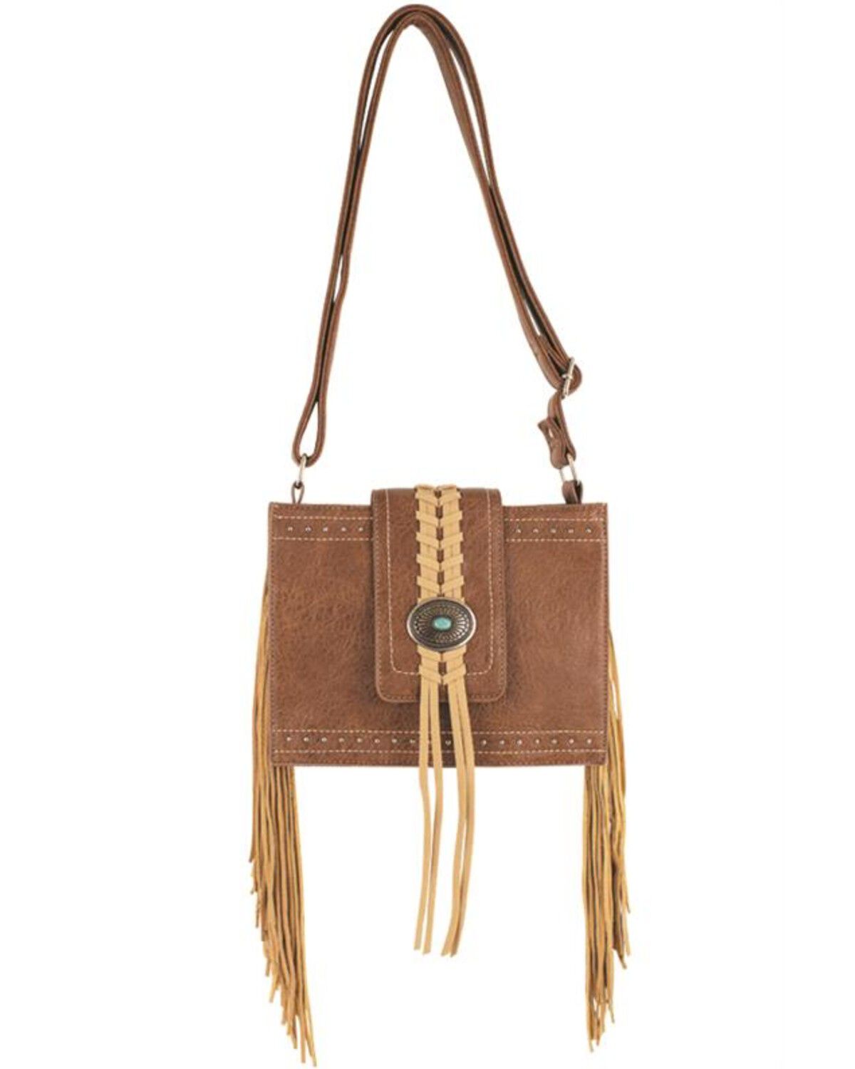 Women's Justin Concho and Fringe Small Crossbody Bag