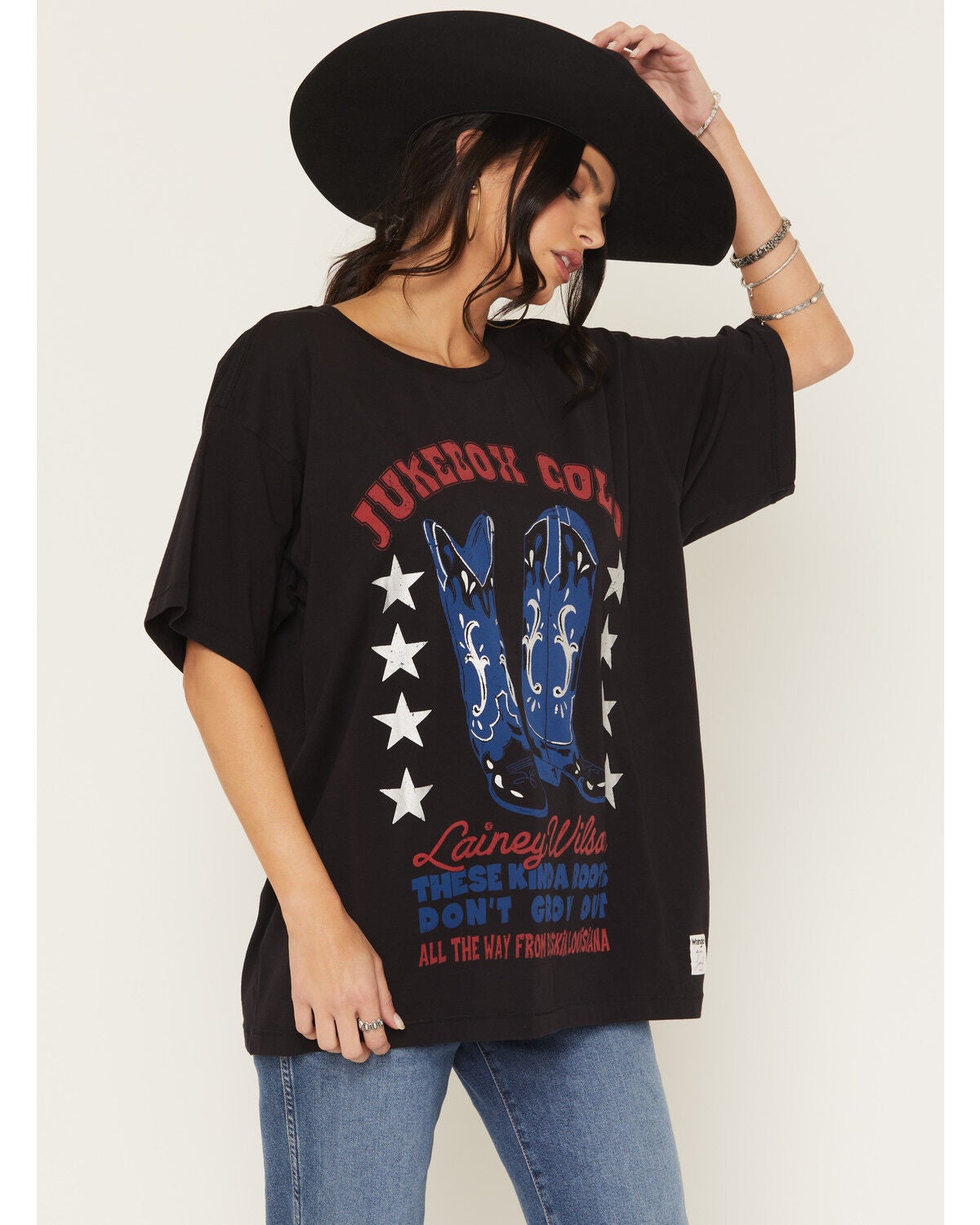 Women's Wrangler X Lainey Wilson Jukebox Gold Short Sleeve Oversized G