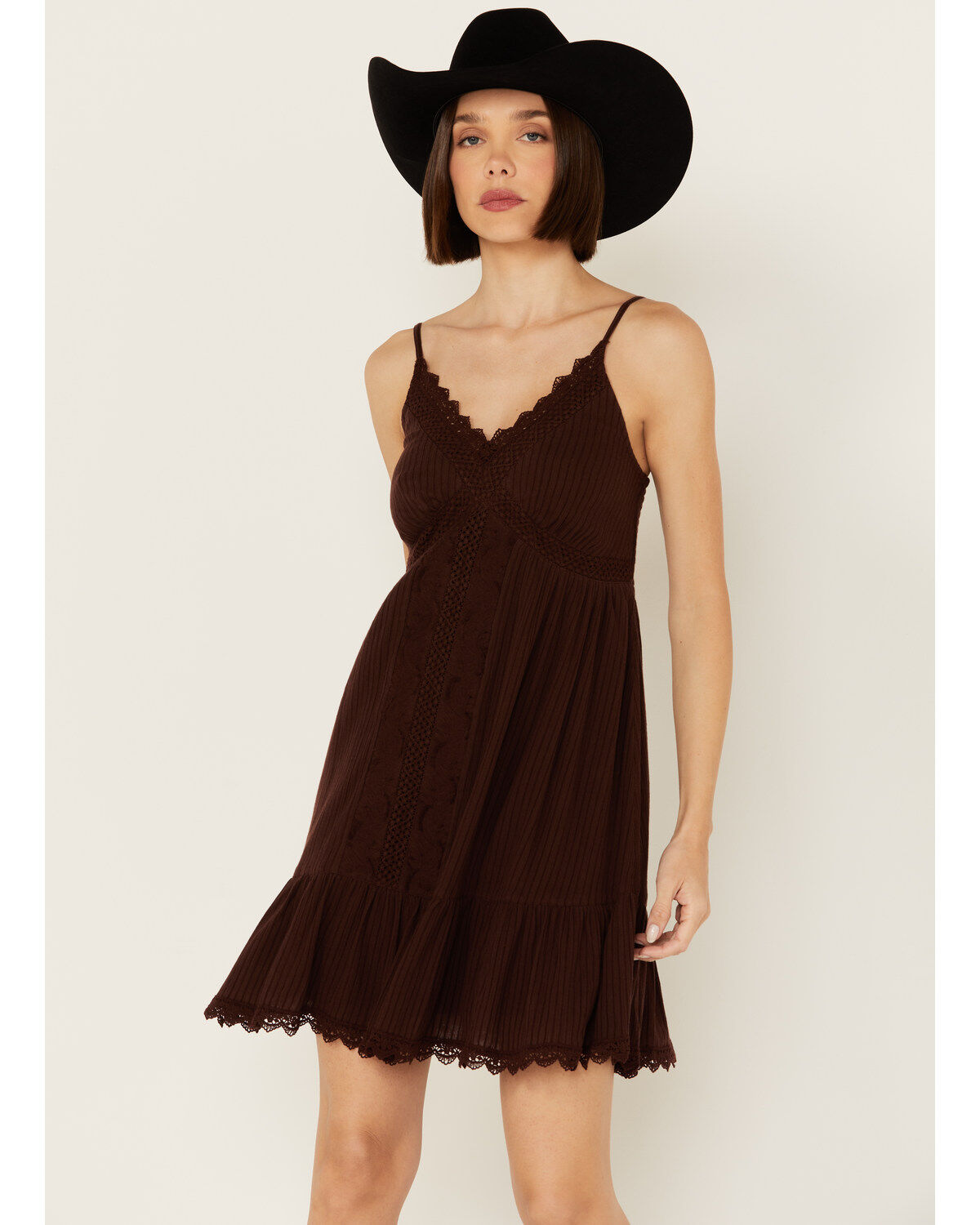Women's Shyanne Crochet Trim Mini Dress