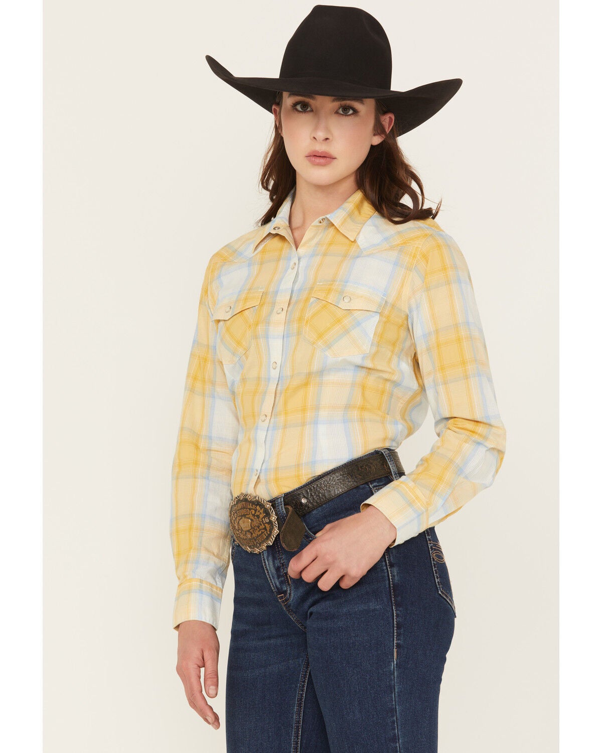 Women's Ariat Daisy Plaid Print Long Sleeve Snap Western Shirt