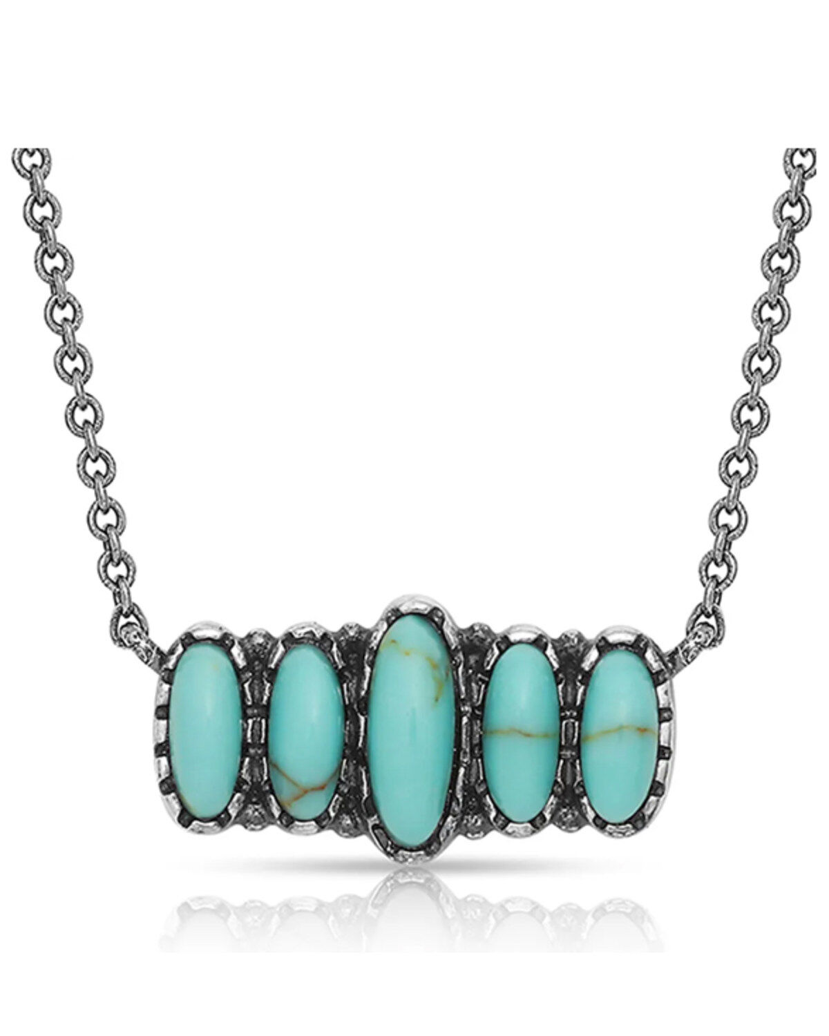 Women's Montana Silversmiths Turquoise Quint Bar Necklace