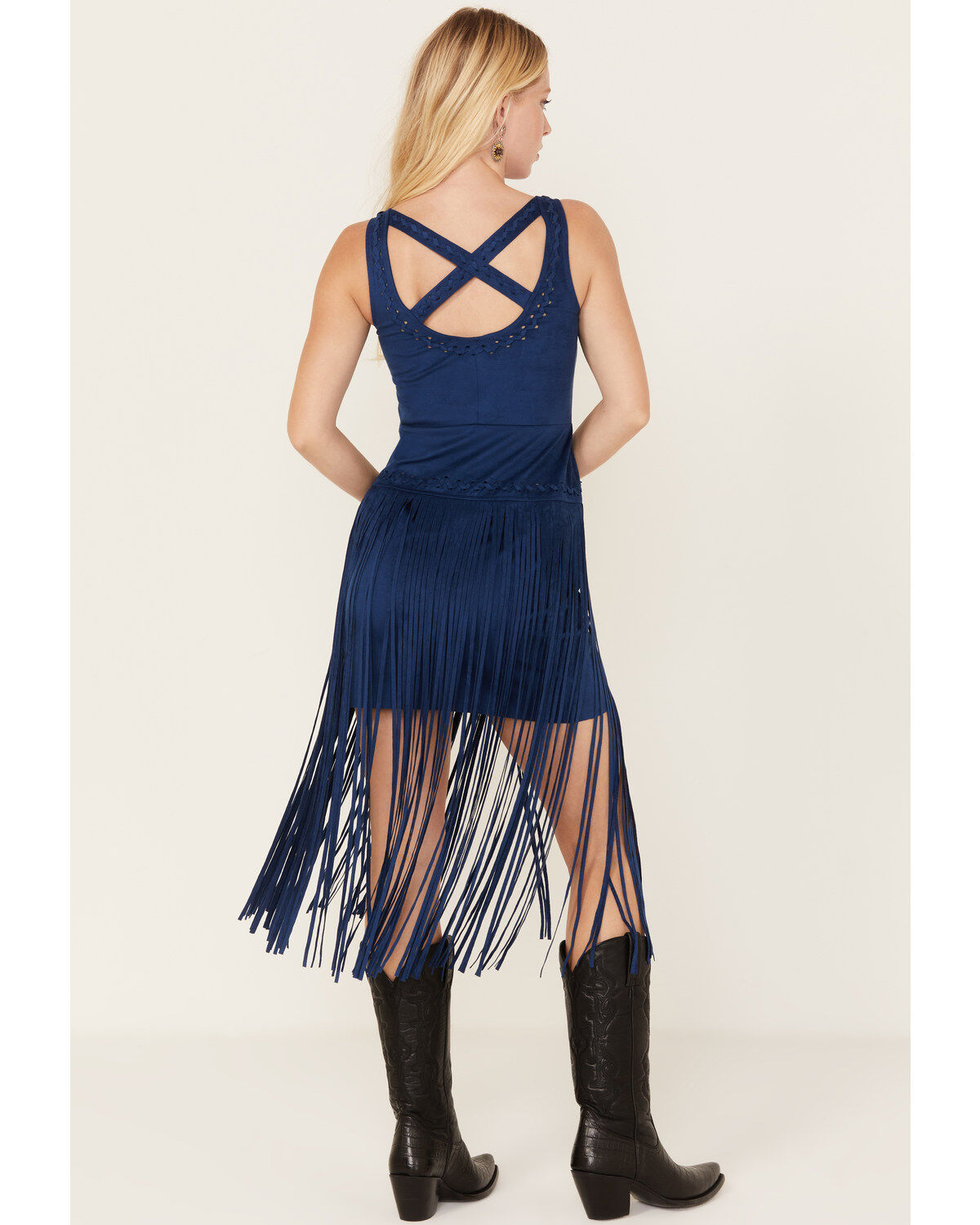 Women's Idyllwind Country Mannor Faux Suede Fringe Mini Dress
