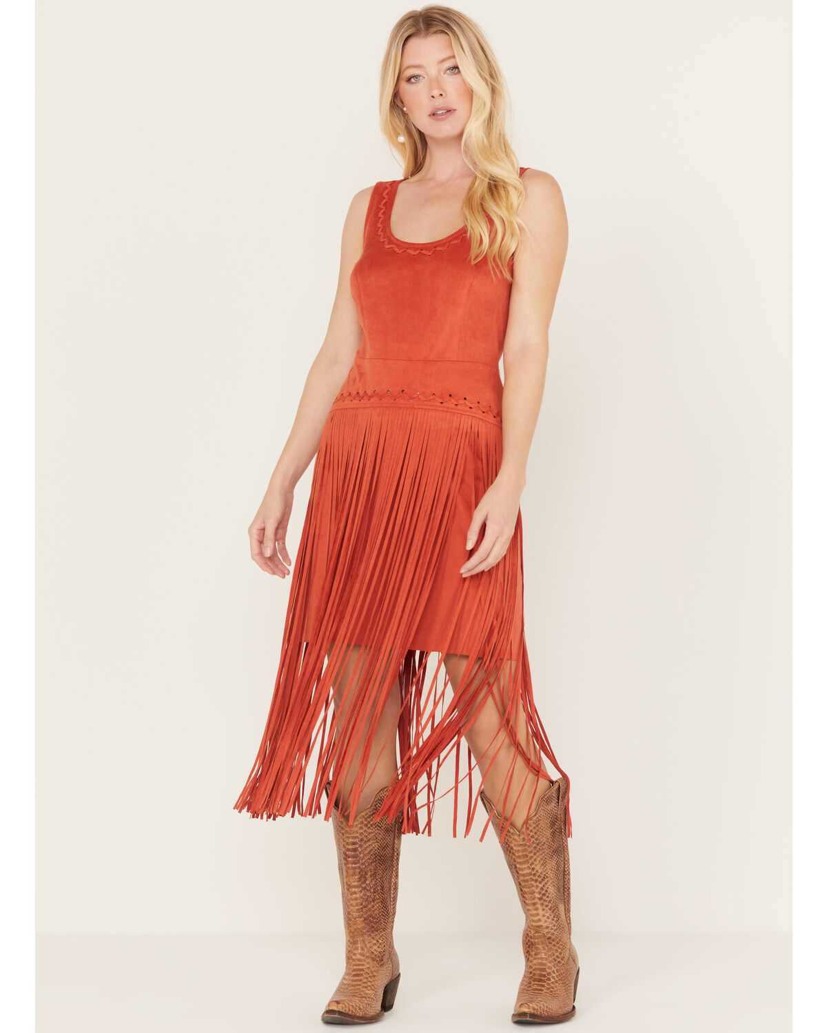 Women's Idyllwind Country Mannor Faux Suede Fringe Mini Dress