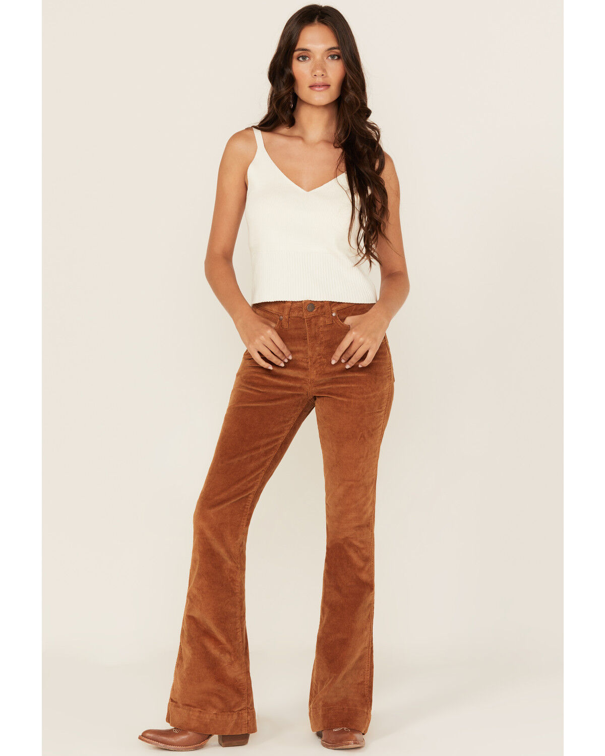 Women's Wrangler Retro Lacey High Rise Corduroy Trouser Jeans