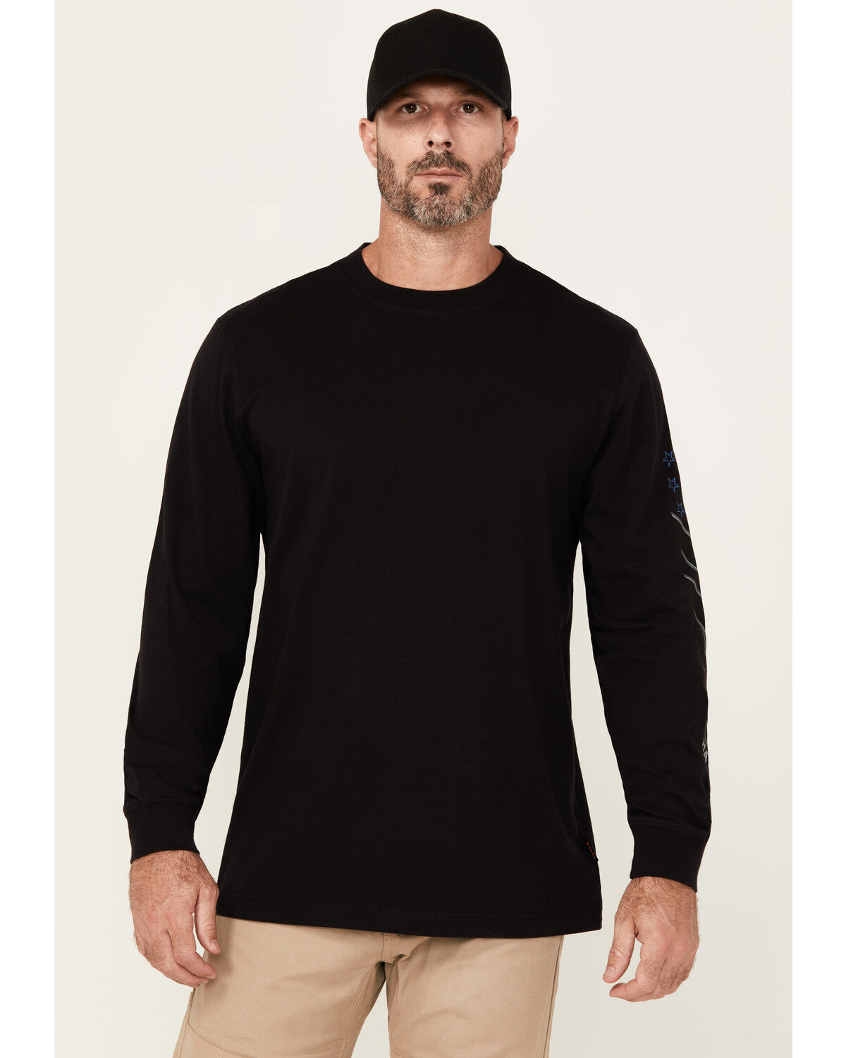 Men's Hawx Stripes Long Sleeve Graphic Work T-Shirt