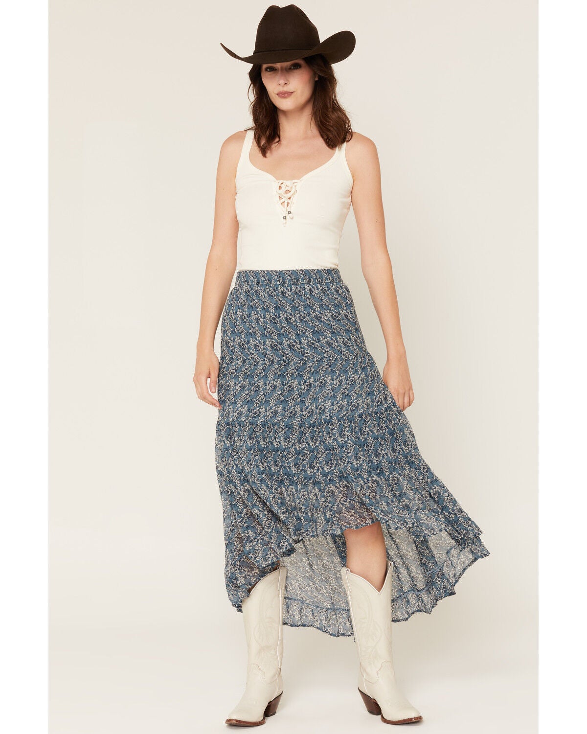 Women's Idyllwind Azalea Floral Print Tiered High-Low Dress
