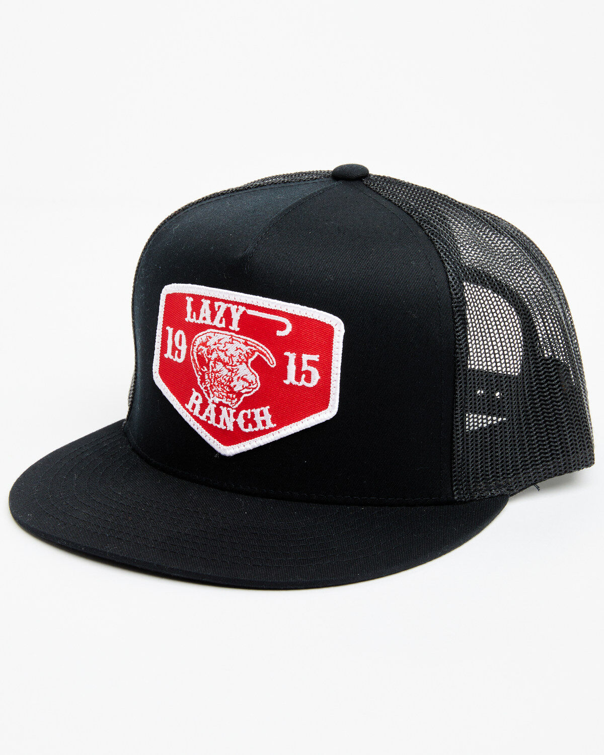 Men's Lazy J Ranchwear Red Ranch Logo Patch Soft-Mesh Ball Cap