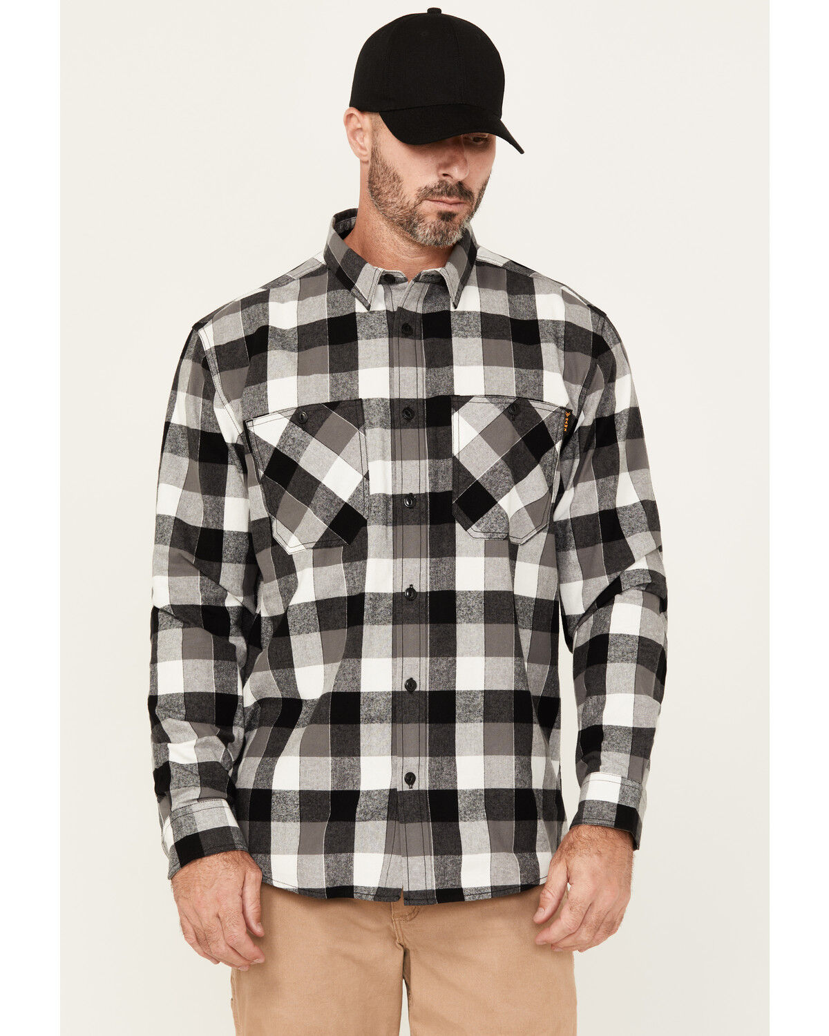 Men's Hawx Christopher Plaid Print Long Sleeve Button-Down Flannel Shi