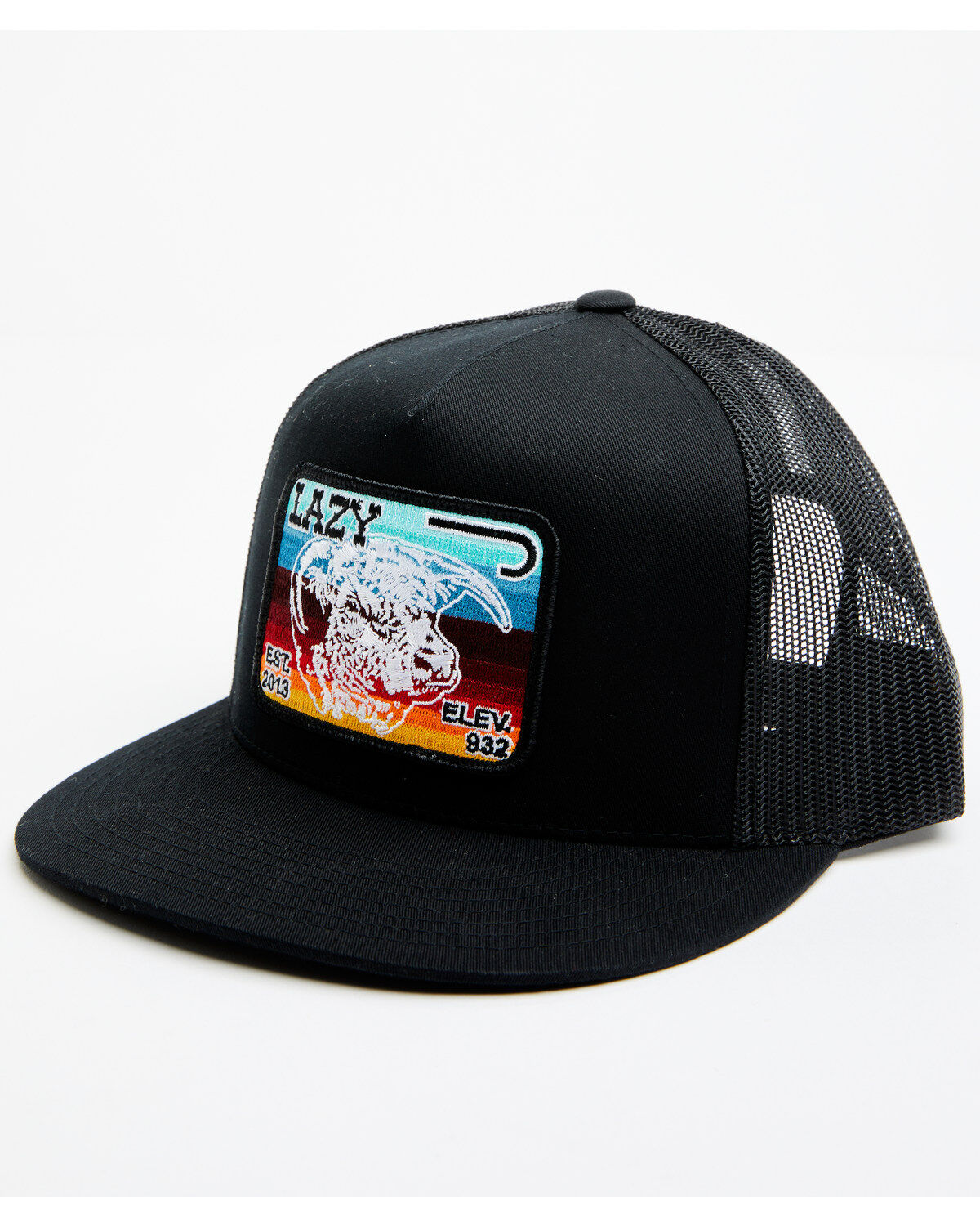 Men's Lazy J Ranchwear Serape Striped Elevation Mesh Back Ball Cap