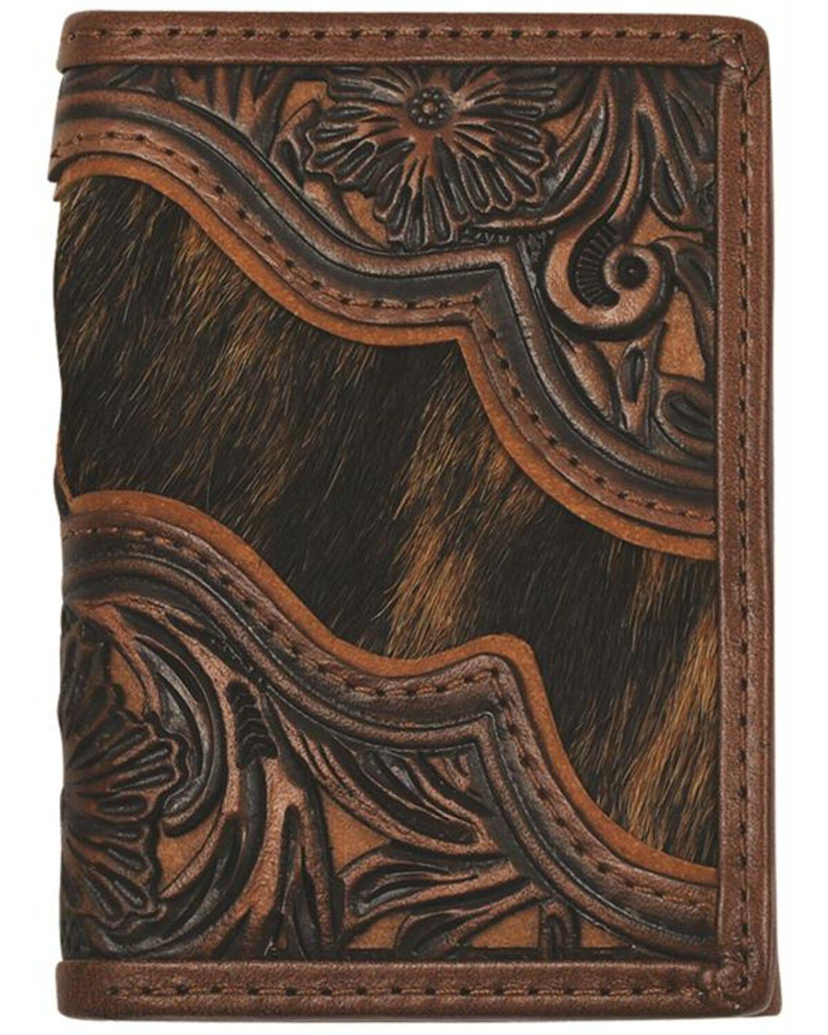 Men's Justin Floral Tooled Trifold Wallet